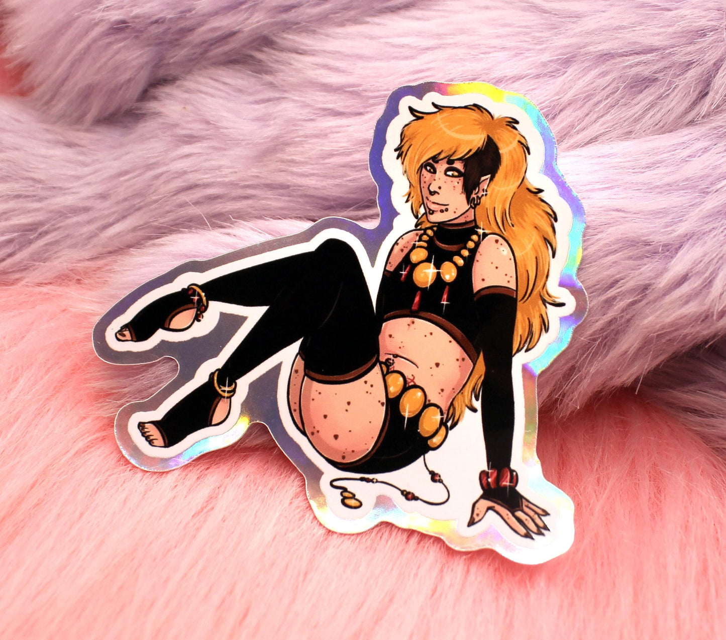 Taowren Sitting Holographic Sticker (7cm) - The Nightingale Dragon Series