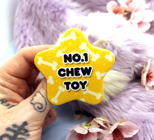No.1 Chew Toy Star Badge (55mm)