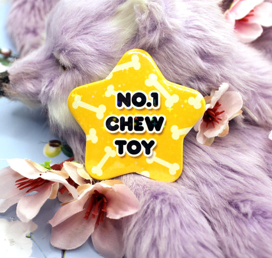 No.1 Chew Toy Star Badge (55mm)