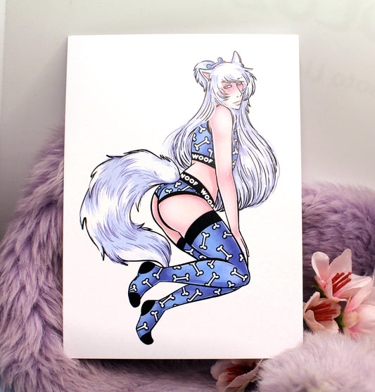 Woof Woof Brayandli Pin Up A6 Print - The Nightingale Dragon Series