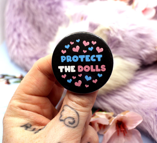 Protect The Dolls Trans Rights Circular Badge (38mm)