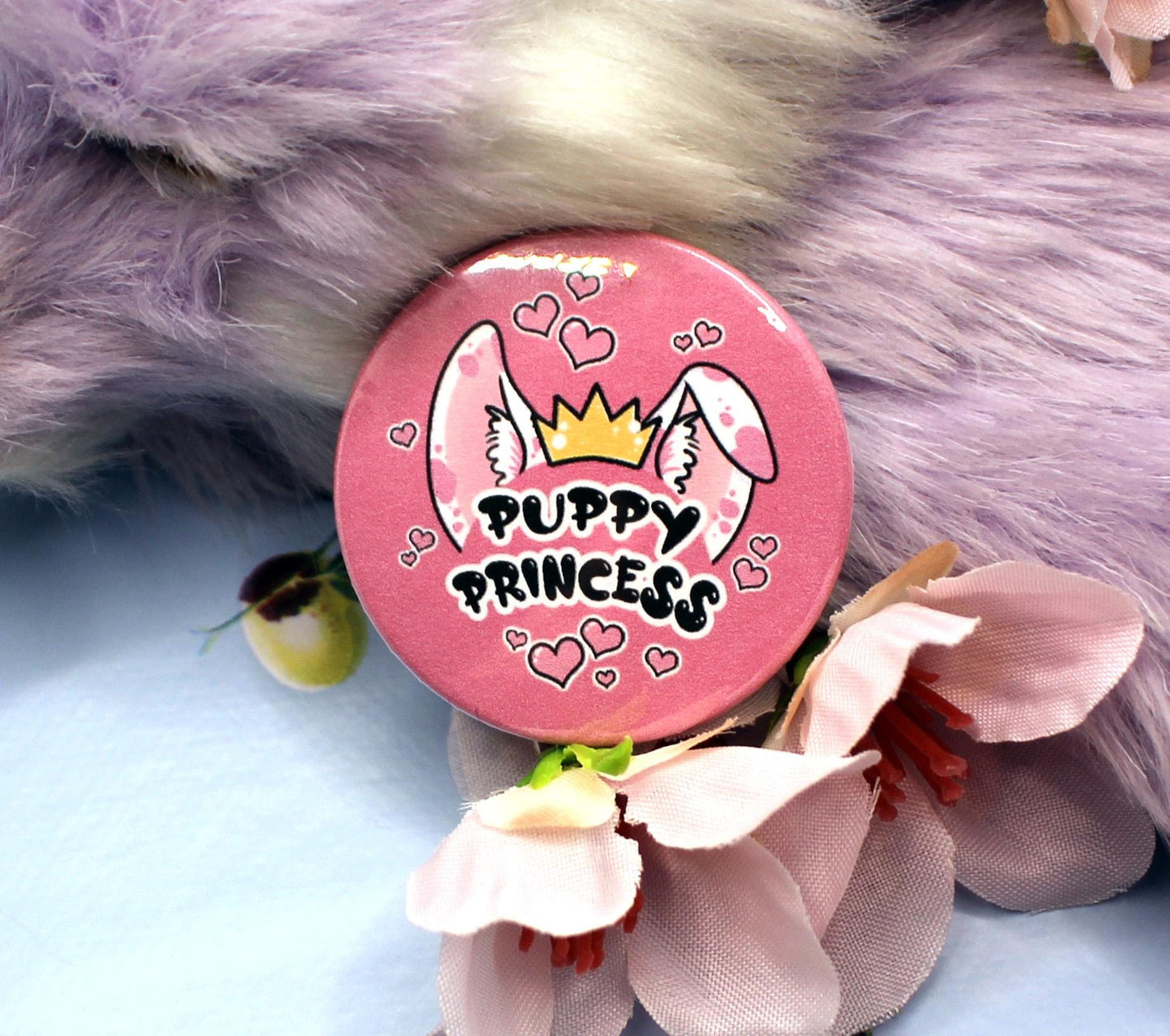 Puppy Princess Pink Dog Furry Circular Badge (38mm)