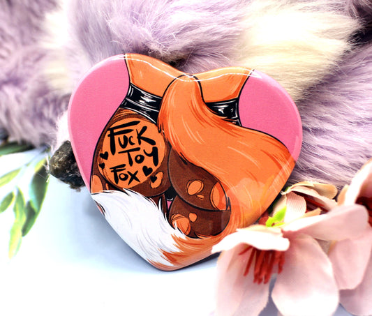Fucktoy Fox Furry Art Heart Badge (55mm)