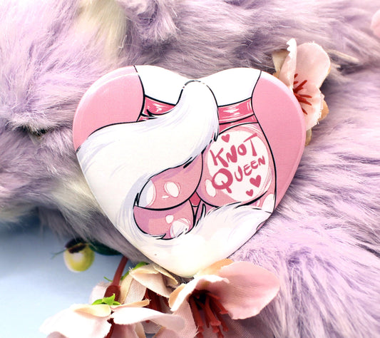 Knot Queen Furry Art Heart Badge (55mm)