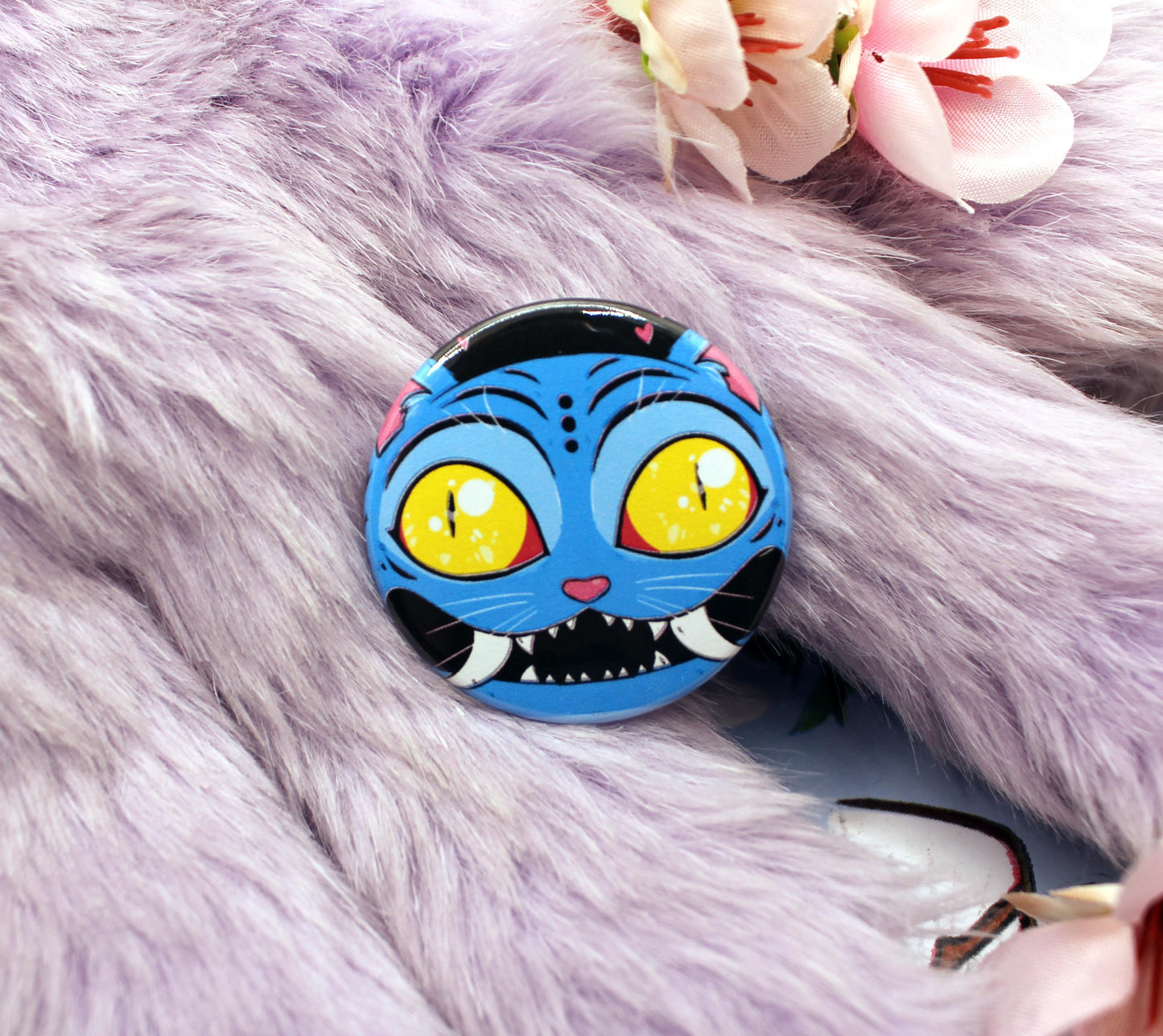 Derpy Tiger Close Up Circular Badge (38mm) - Kpop Demon Hunters