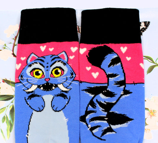 Kpop Demon Hunters Derpy Tiger Crew Socks (Size 3-9 UK)