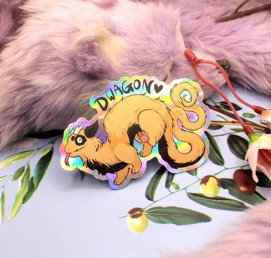 Dwagon Holographic Sticker (6cm) Variant A - The Nightingale Dragon Series