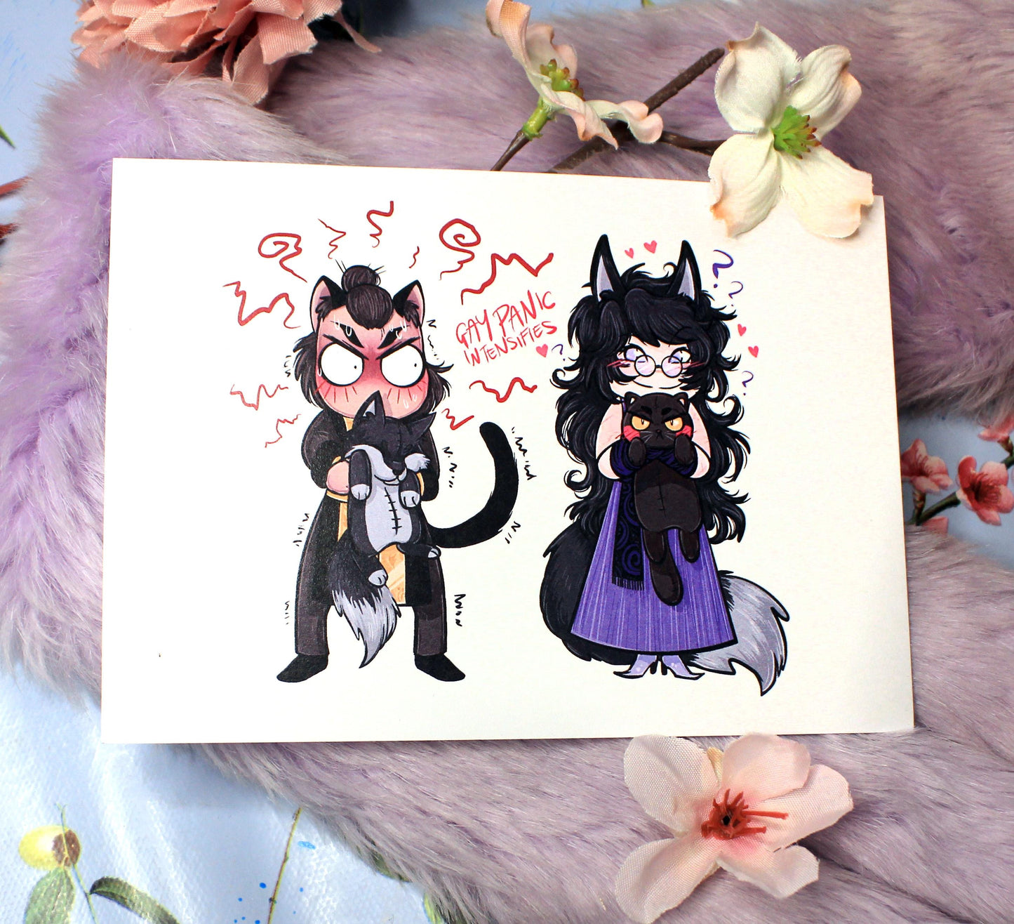 Tomar and Ginzin Gay Panic Intensifies Up A6 Print - The Nightingale Dragon Series