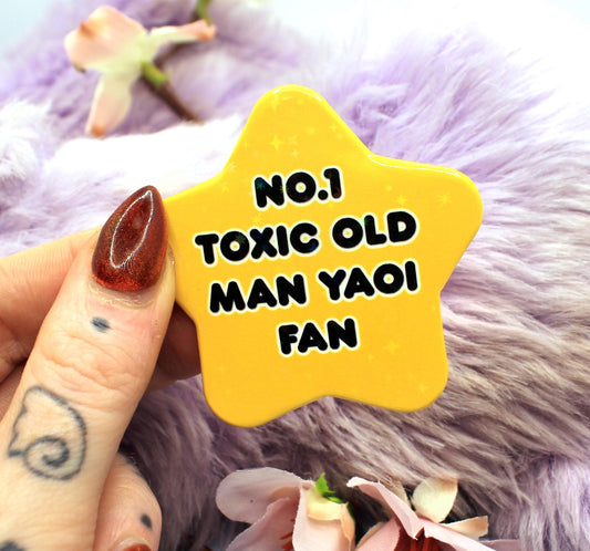 No.1 Toxic Old Man Yaoi Gold Star Badge (55mm)