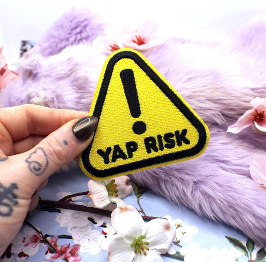 Yellow Yap Risk Warning Triangle Patch (80mm)