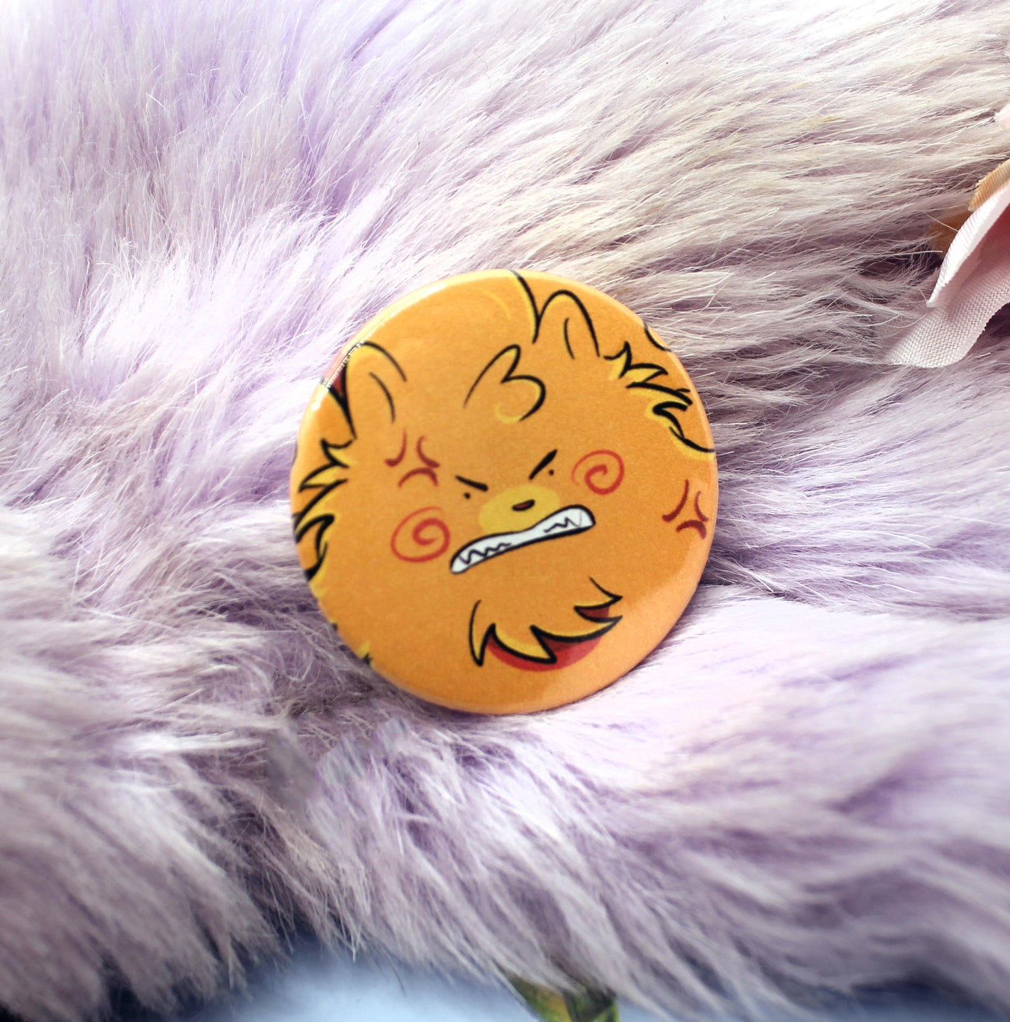 Angry Pombon Puppy Pokemon Circular Badge (38mm)