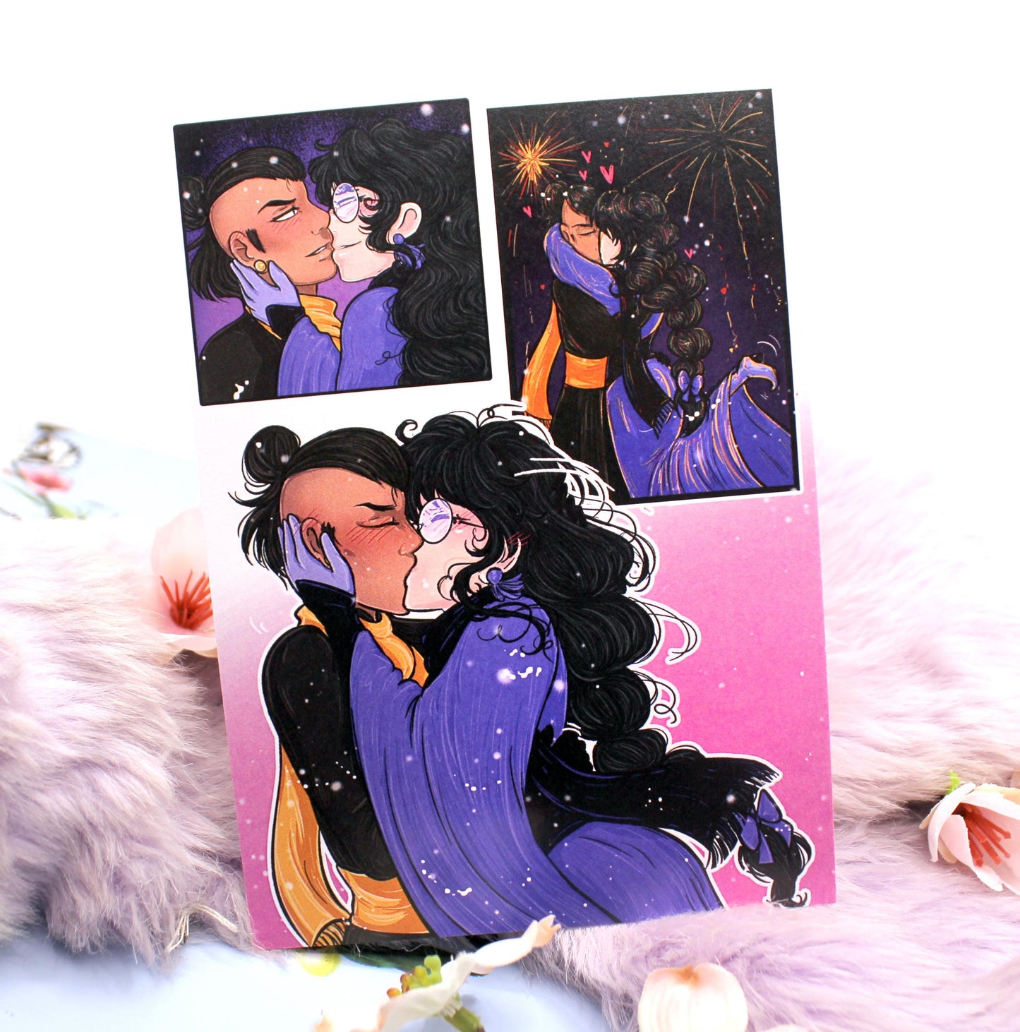 Tomar and Ginzin Kiss A6 Print - The Nightingale Dragon Series