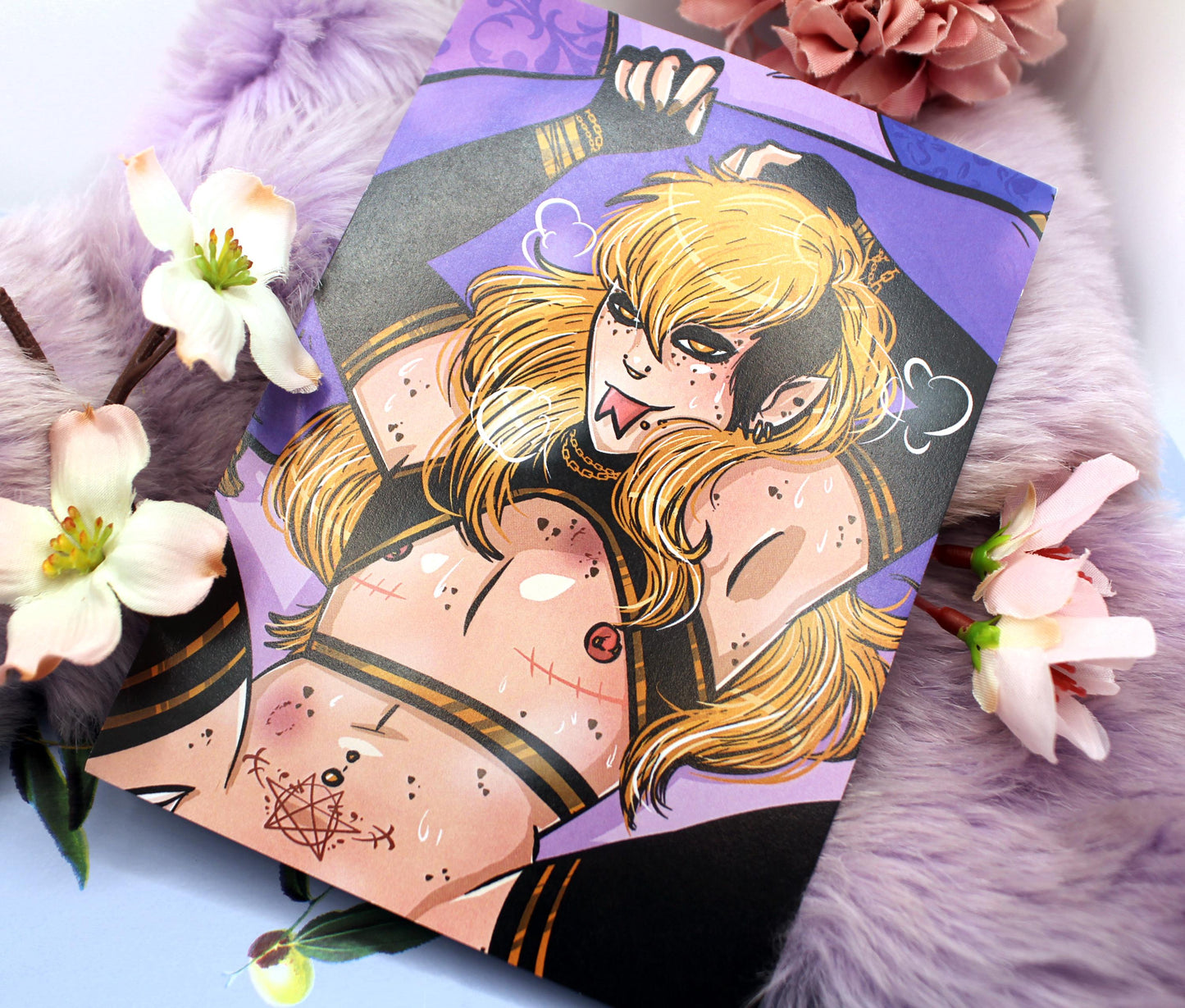 Taowren Pin Up Purple A6 Print - The Nightingale Dragon Series