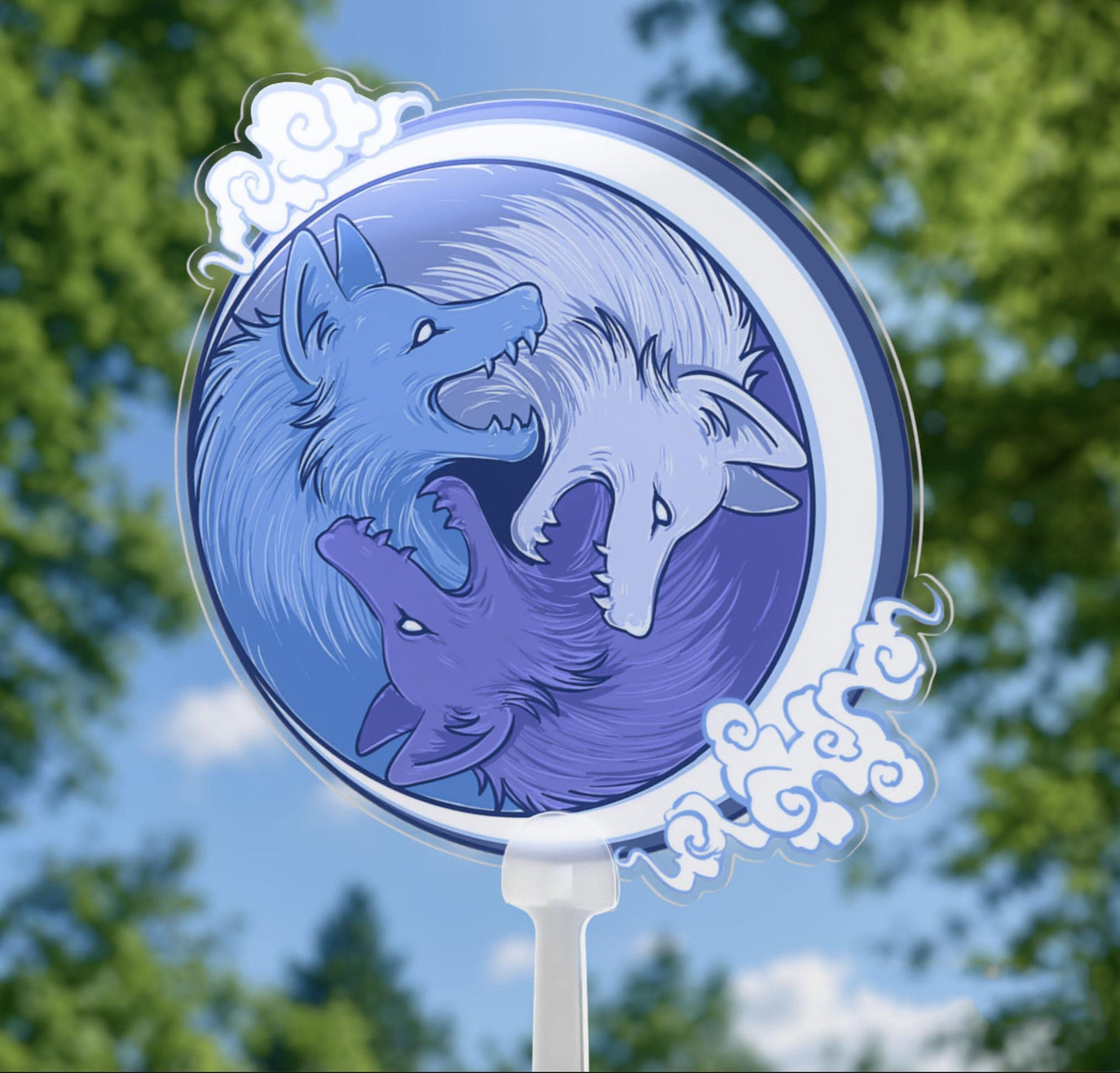 Three Wolf Moon 17cm PVC Hand Fan