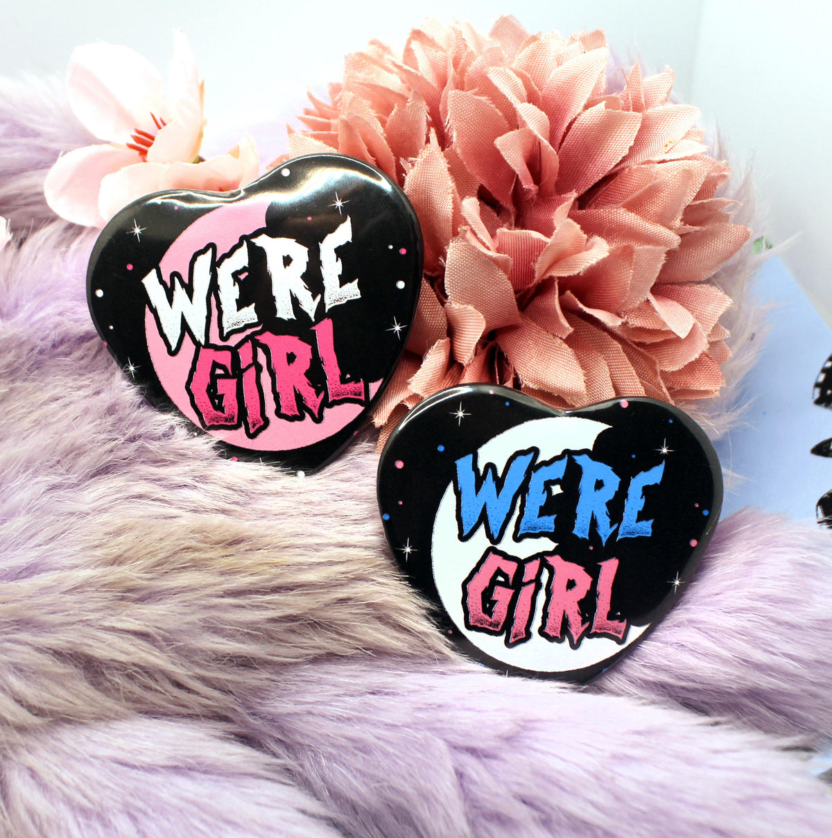 Were Girl Heart Badge (55mm)