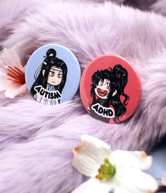 Wangxian Autism ADHD Badges (38mm) - Mo Dao Zu Shi