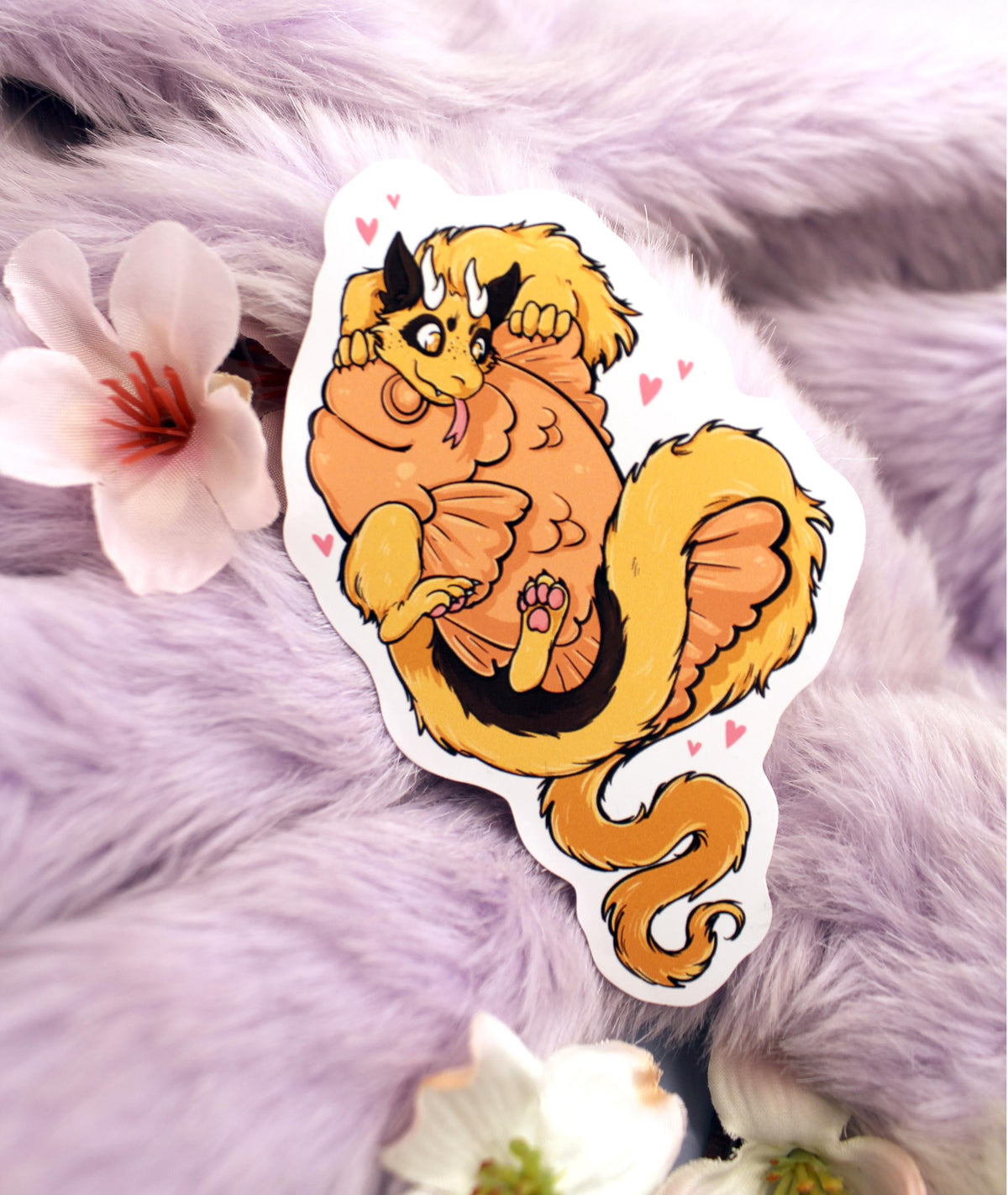 Taiyaki Furry Dragon Sticker (7cm) - The Nightingale Dragon Series