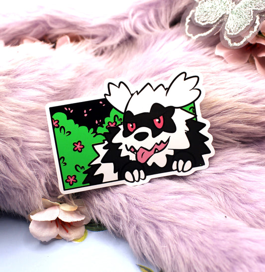 Galarian Zigzagoon Berry Bush Pokemon Sticker (7cm)