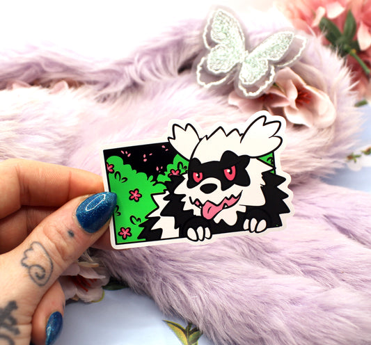 Galarian Zigzagoon Berry Bush Pokemon Sticker (7cm)