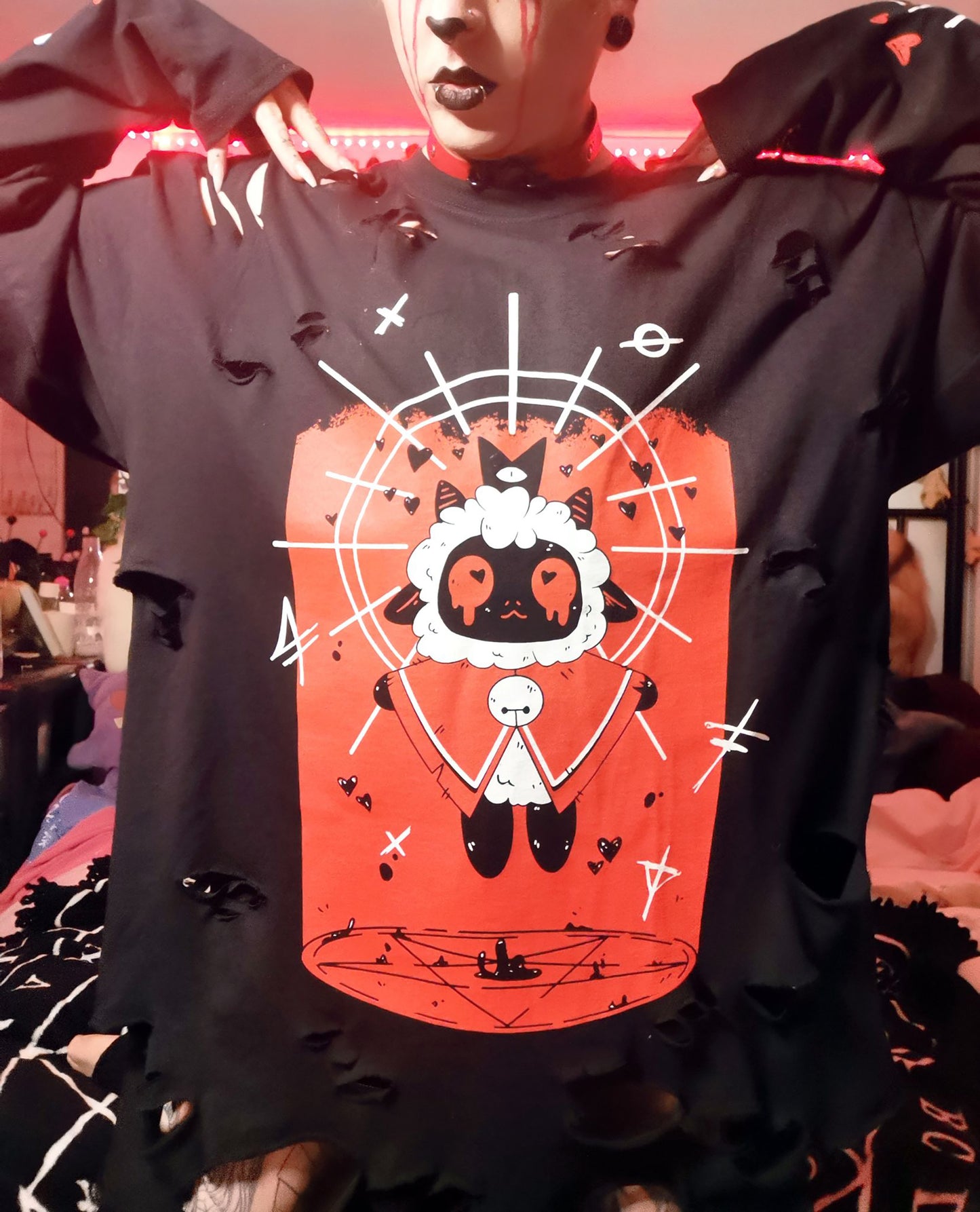 Cult of the Lamb Long-sleeve T-shirt (Sizes: S-XXL)