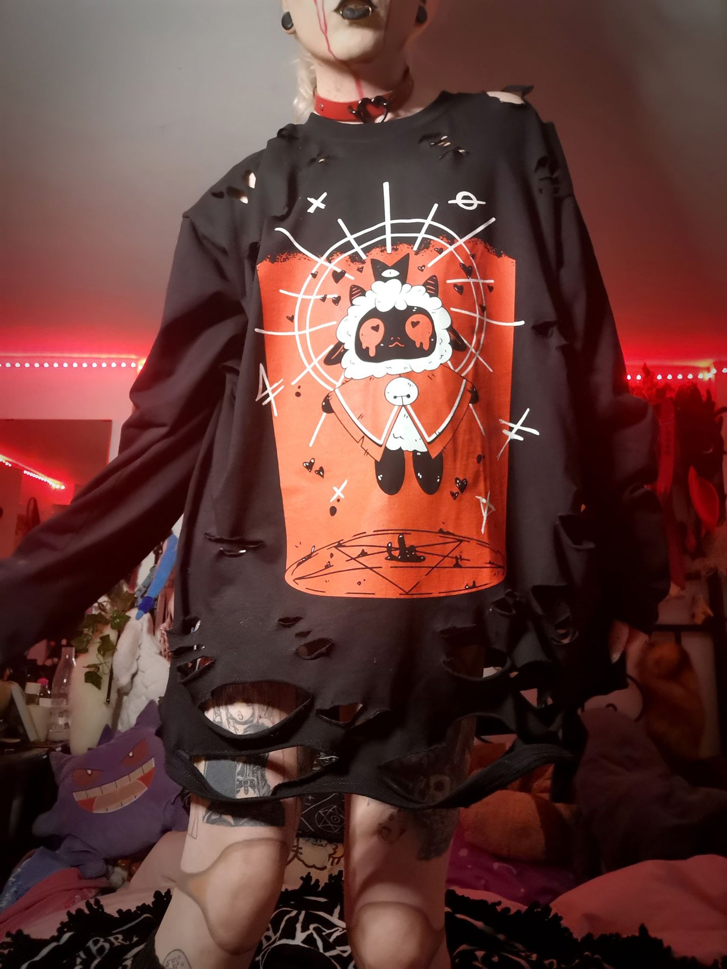 Cult of the Lamb Long-sleeve T-shirt (Sizes: S-XXL)