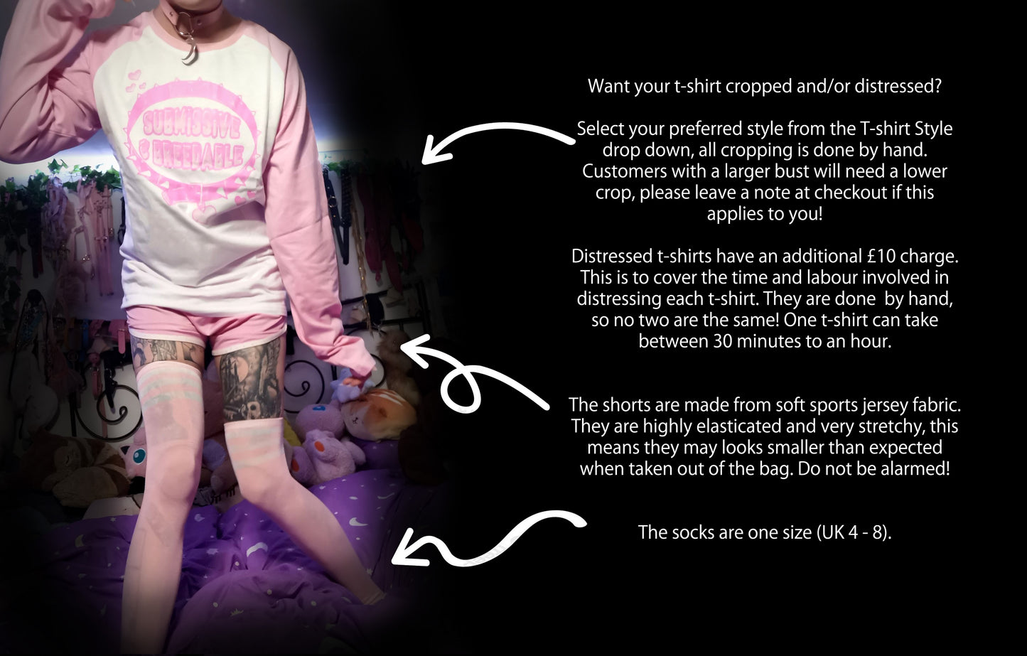 Submissive and Breedable Pink Full Outfit/T-shirt