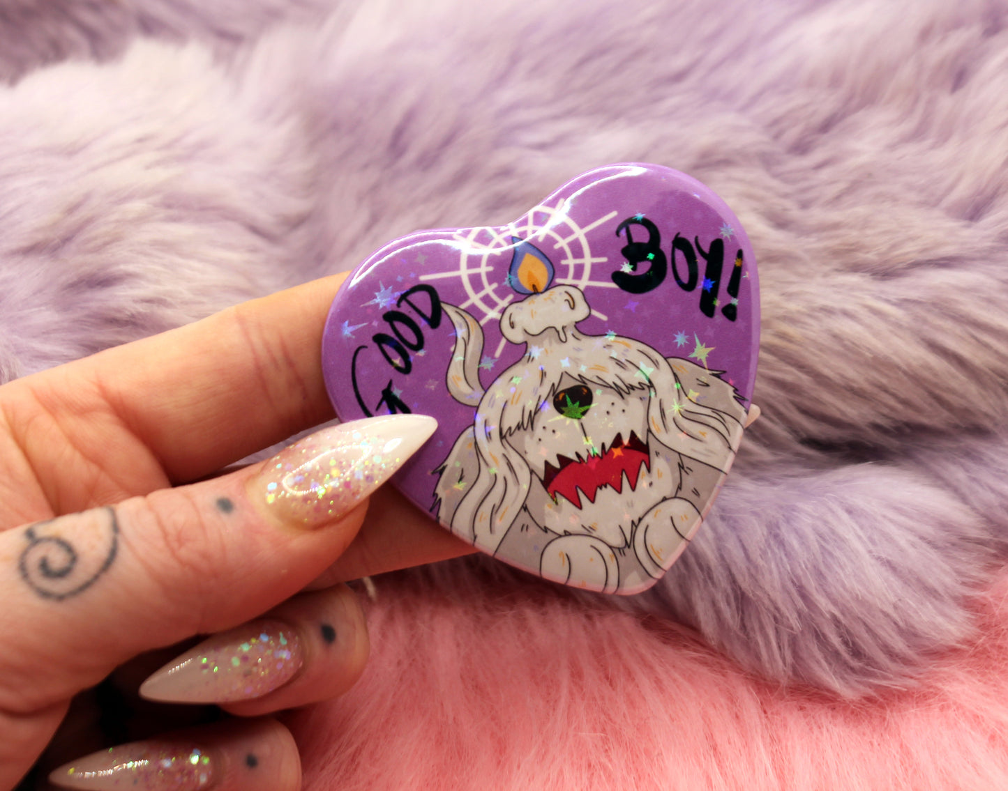 Greavard Heart Badge (55mm)