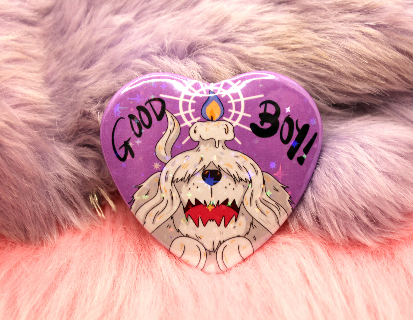 Greavard Heart Badge (55mm)