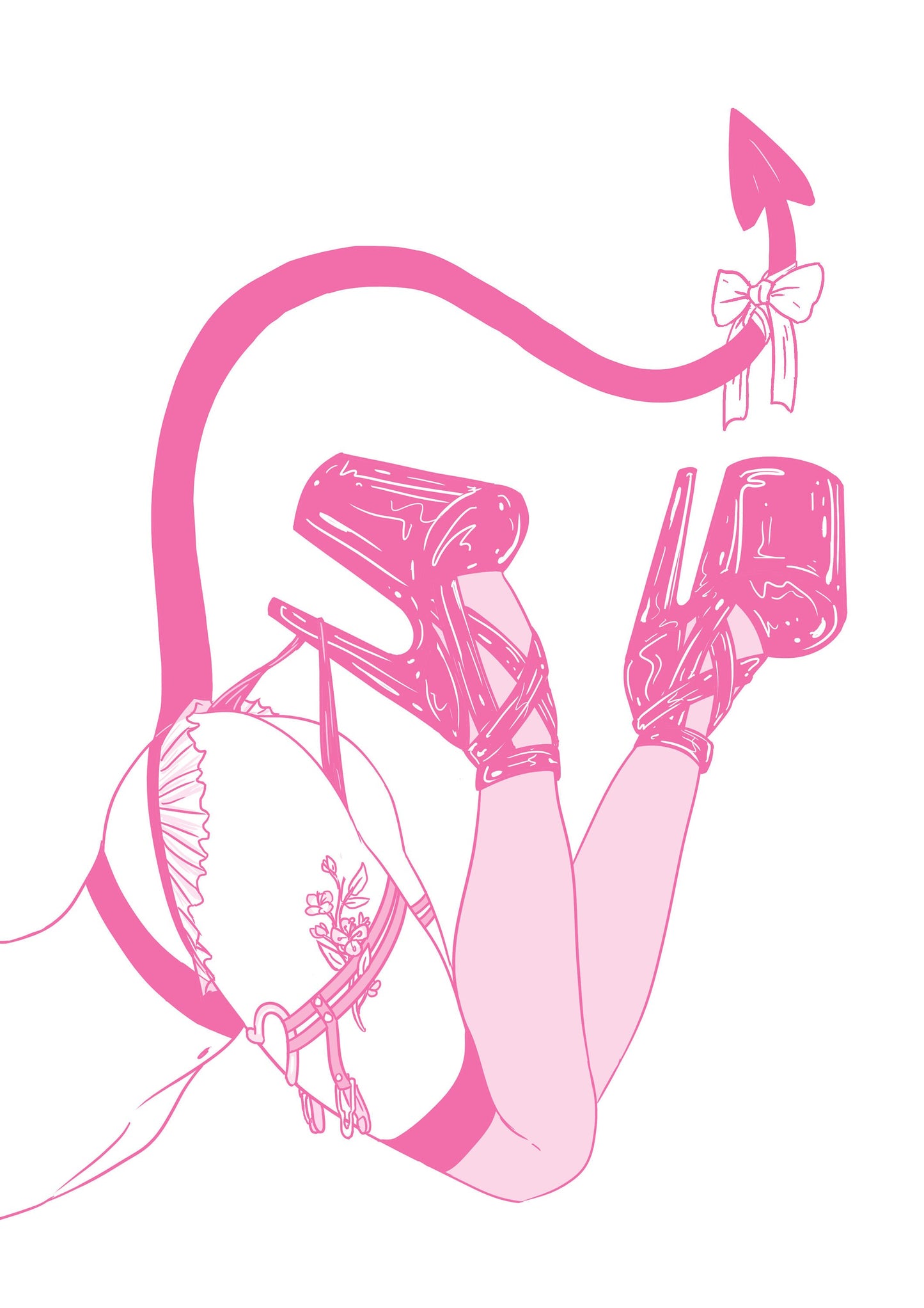 Harajuku Hell Legs A6 Print