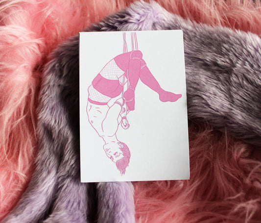 Pastel Boys in Bondage Shibari A6 Print