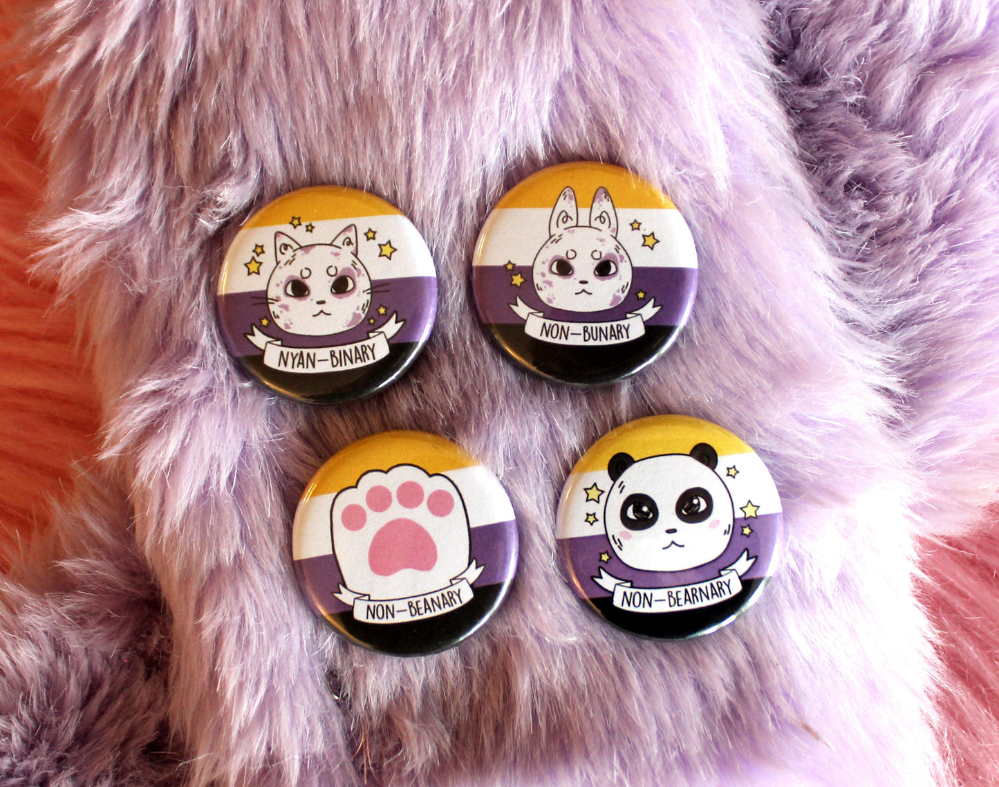Non-Boonary Pun Badges (38mm)