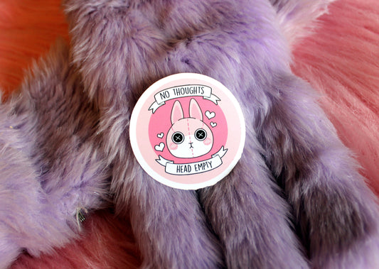 No Thoughts Head Empty Sticker (5cm)