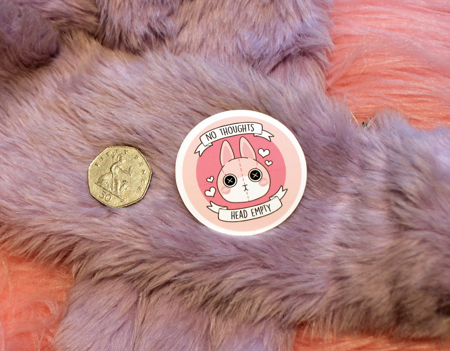 No Thoughts Head Empty Sticker (5cm)