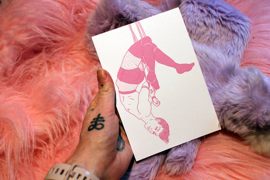 Pastel Boys in Bondage Shibari A6 Print