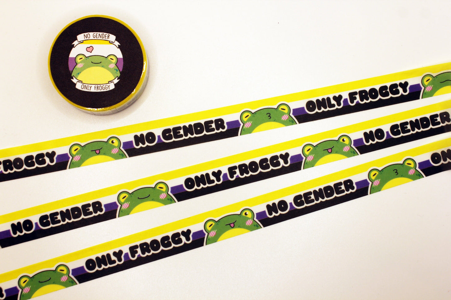No Gender Only Froggy Washi Tape 1.5cm x 10m
