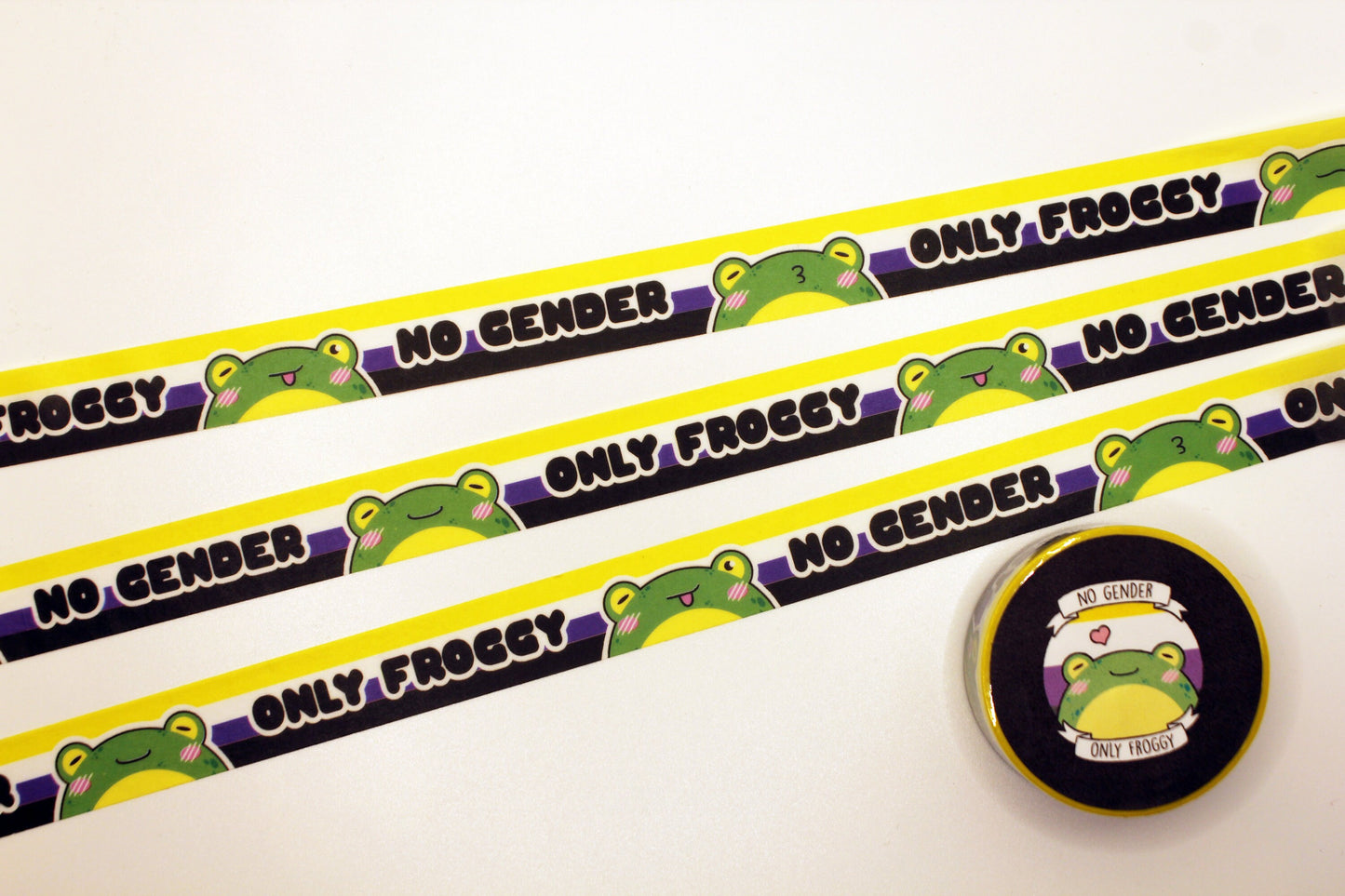 No Gender Only Froggy Washi Tape 1.5cm x 10m