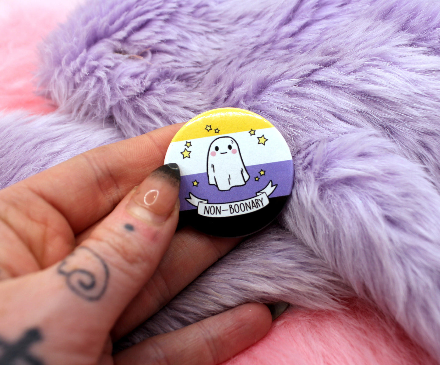 Non-Boonary Pun Badges (38mm)