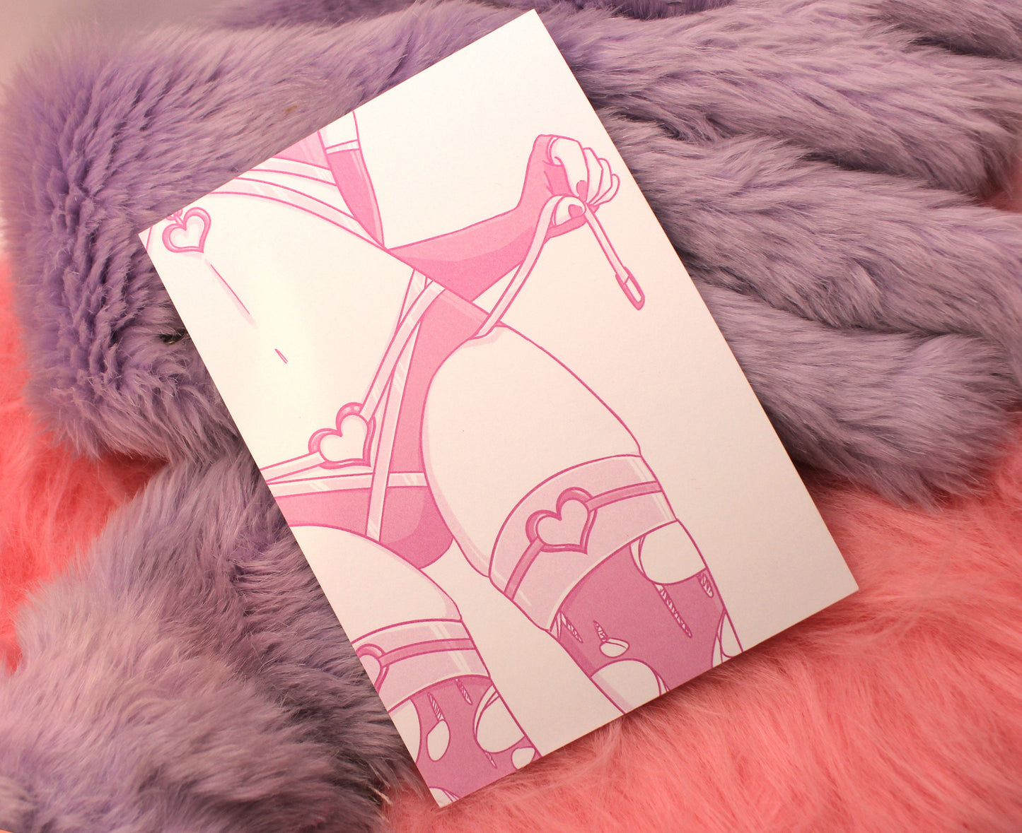 Pink Stockings A6 Print - Pin Up