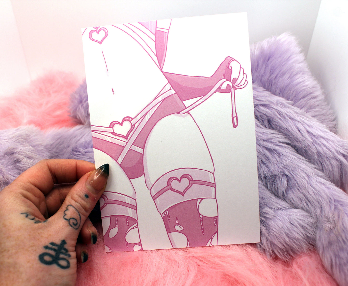 Pink Stockings A6 Print - Pin Up