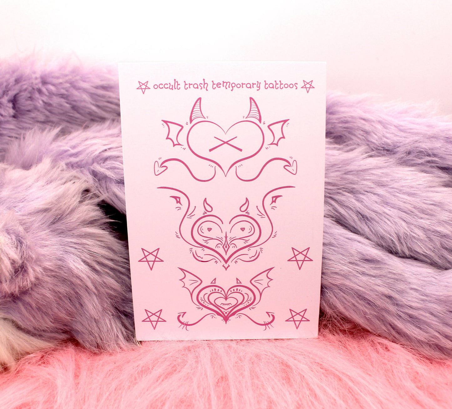 Succubi/boi Sigil Temporary Tattoos Sheet A (Black, Pink, Purple & Red Available)
