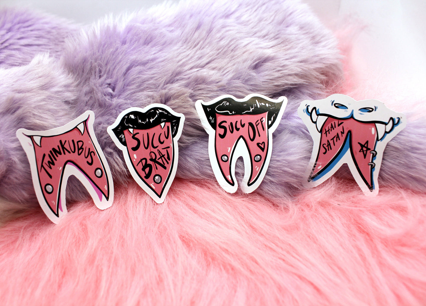Succ Off Pierced Split Tongue Sticker (6cm)