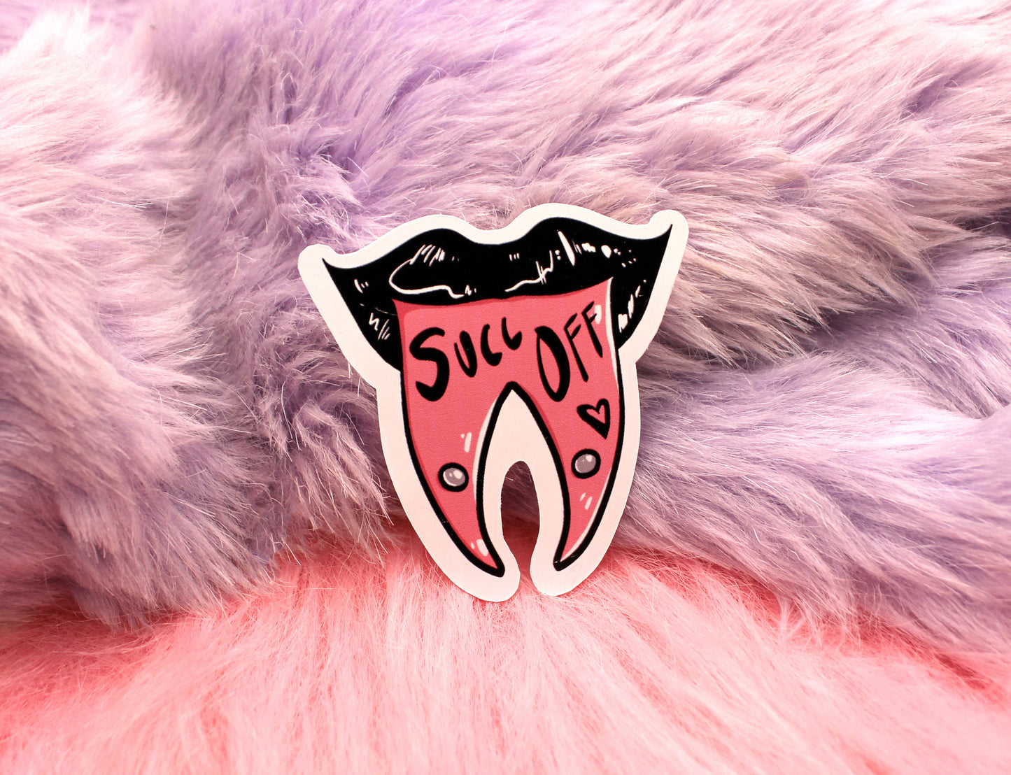 Succ Off Pierced Split Tongue Sticker (6cm)
