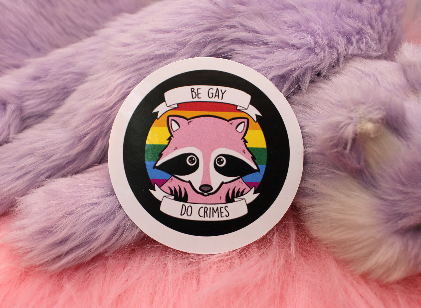 Be Gay Do Crimes Bumper Sticker (5cm)