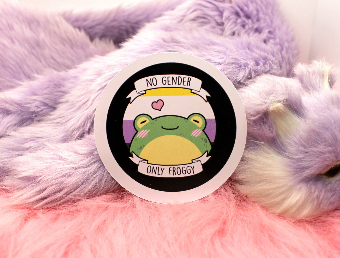 No Gender Only Froggy Bumper Sticker (5cm )
