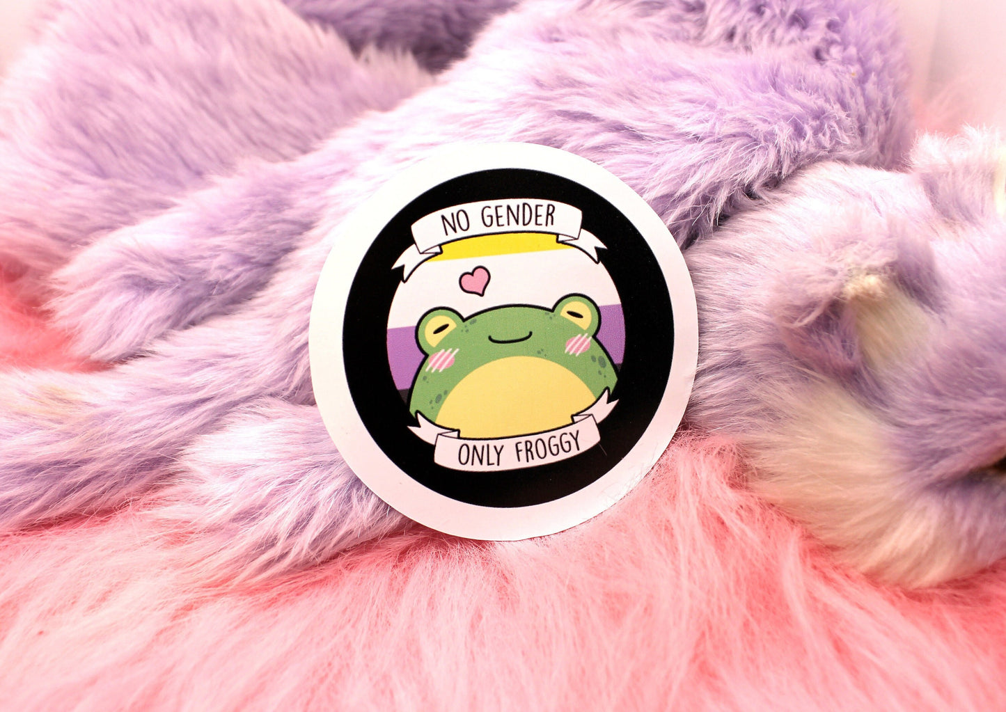 No Gender Only Froggy Bumper Sticker (5cm )