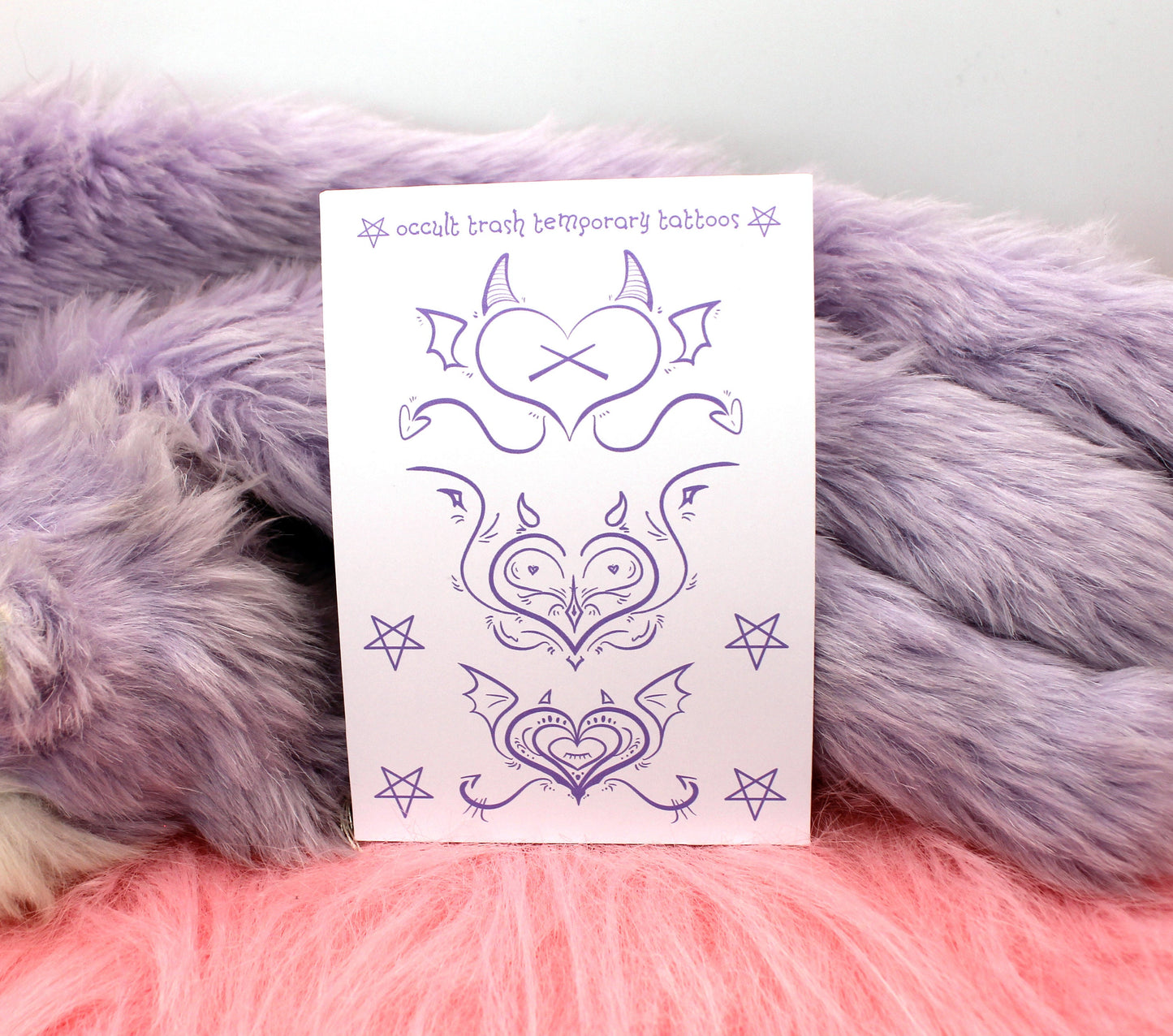 Succubi/boi Sigil Temporary Tattoos Sheet A (Black, Pink, Purple & Red Available)