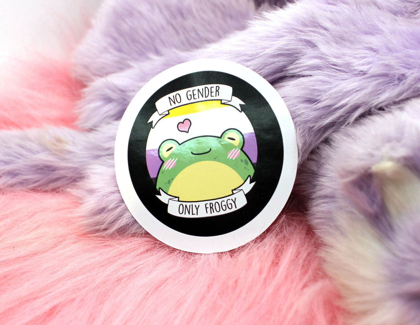 No Gender Only Froggy Bumper Sticker (5cm )