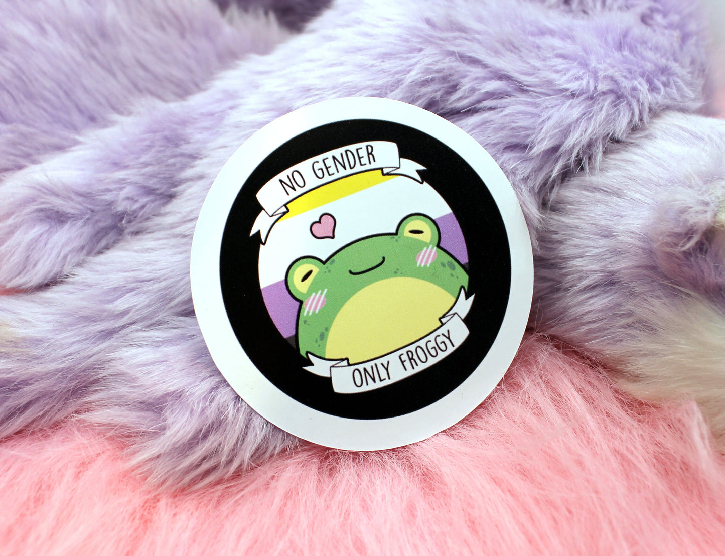 No Gender Only Froggy Bumper Sticker (5cm )
