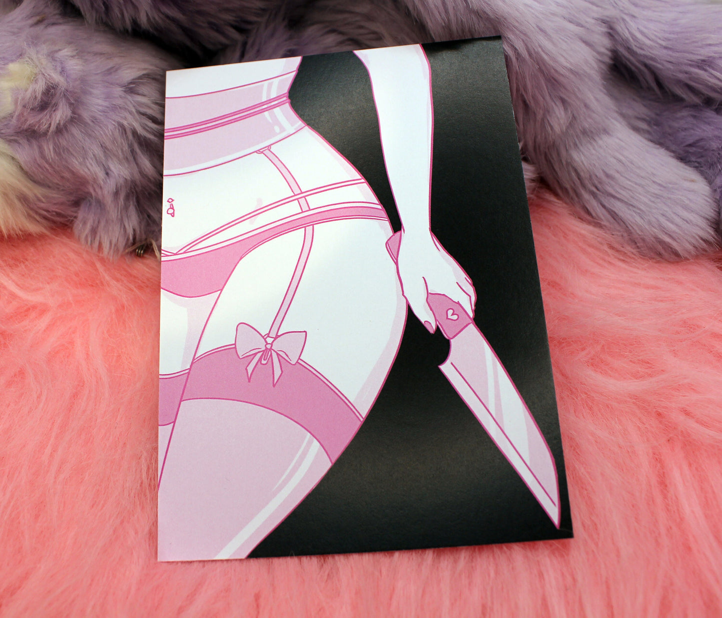 Pink Knife A6 Print
