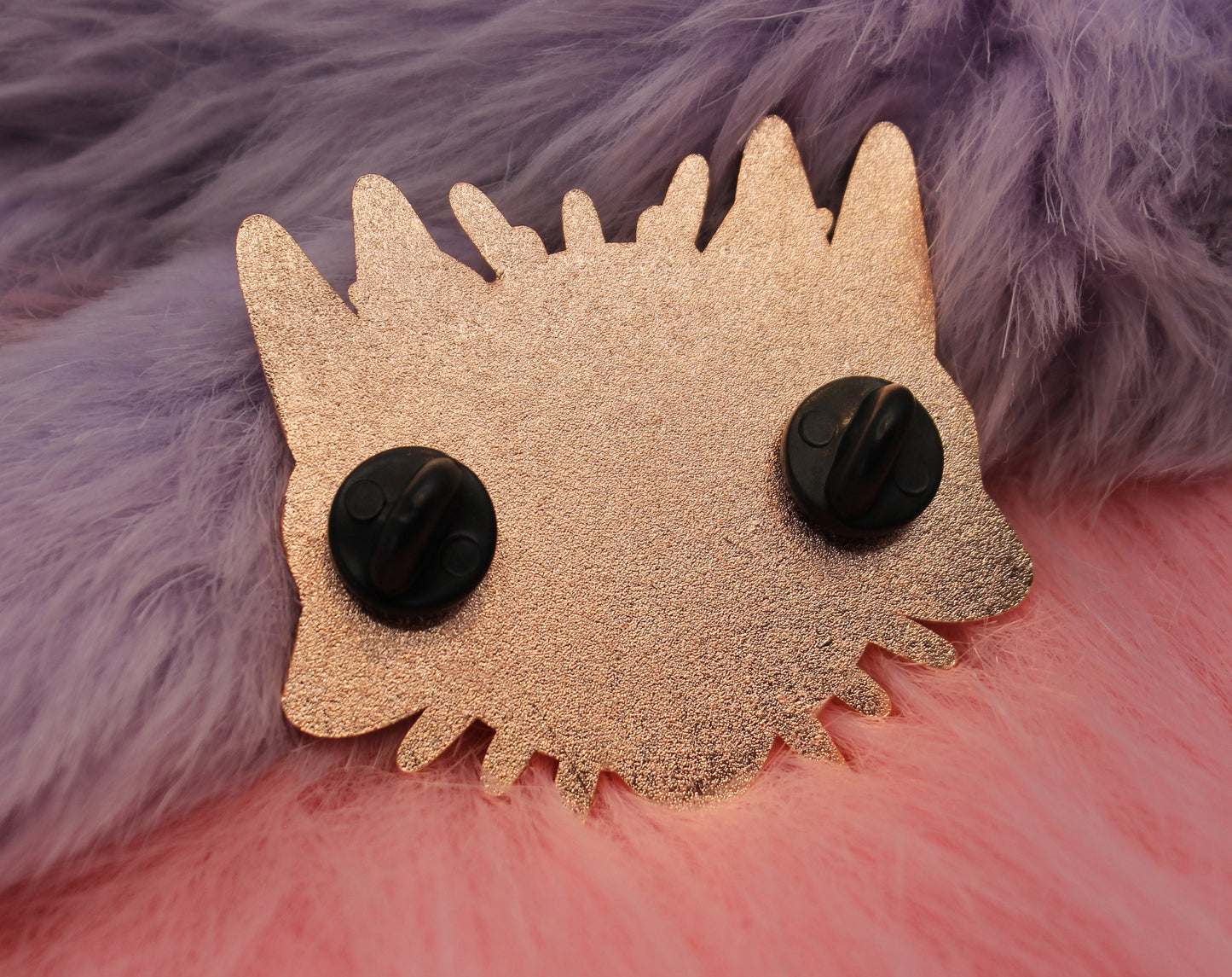 Cerberus Head Enamel Pin (2" A Grade, Hard, Rose Gold)